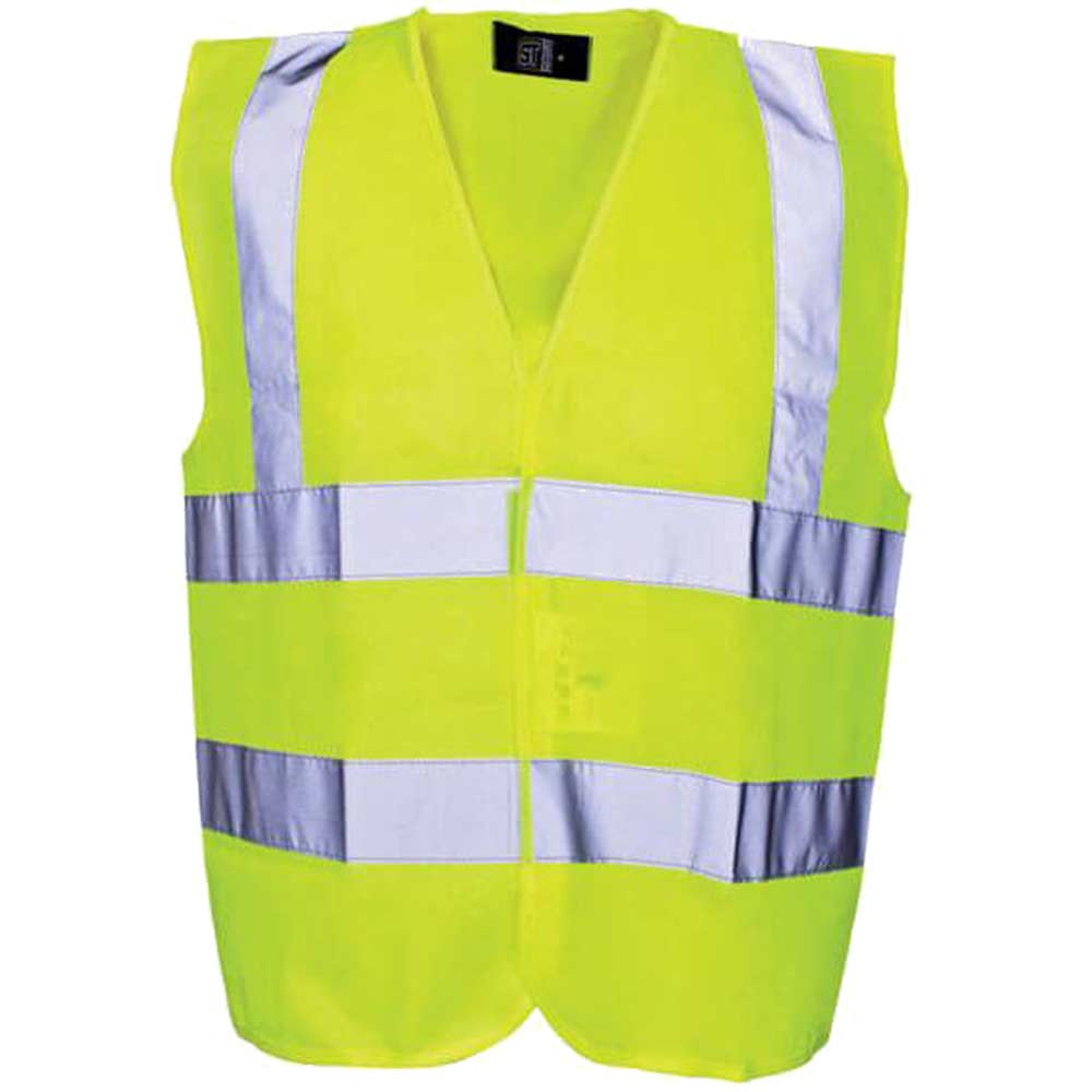 Image of Scan Childrens Hi Vis Waistcoat EN471 Class 2 Yellow Age 7-9