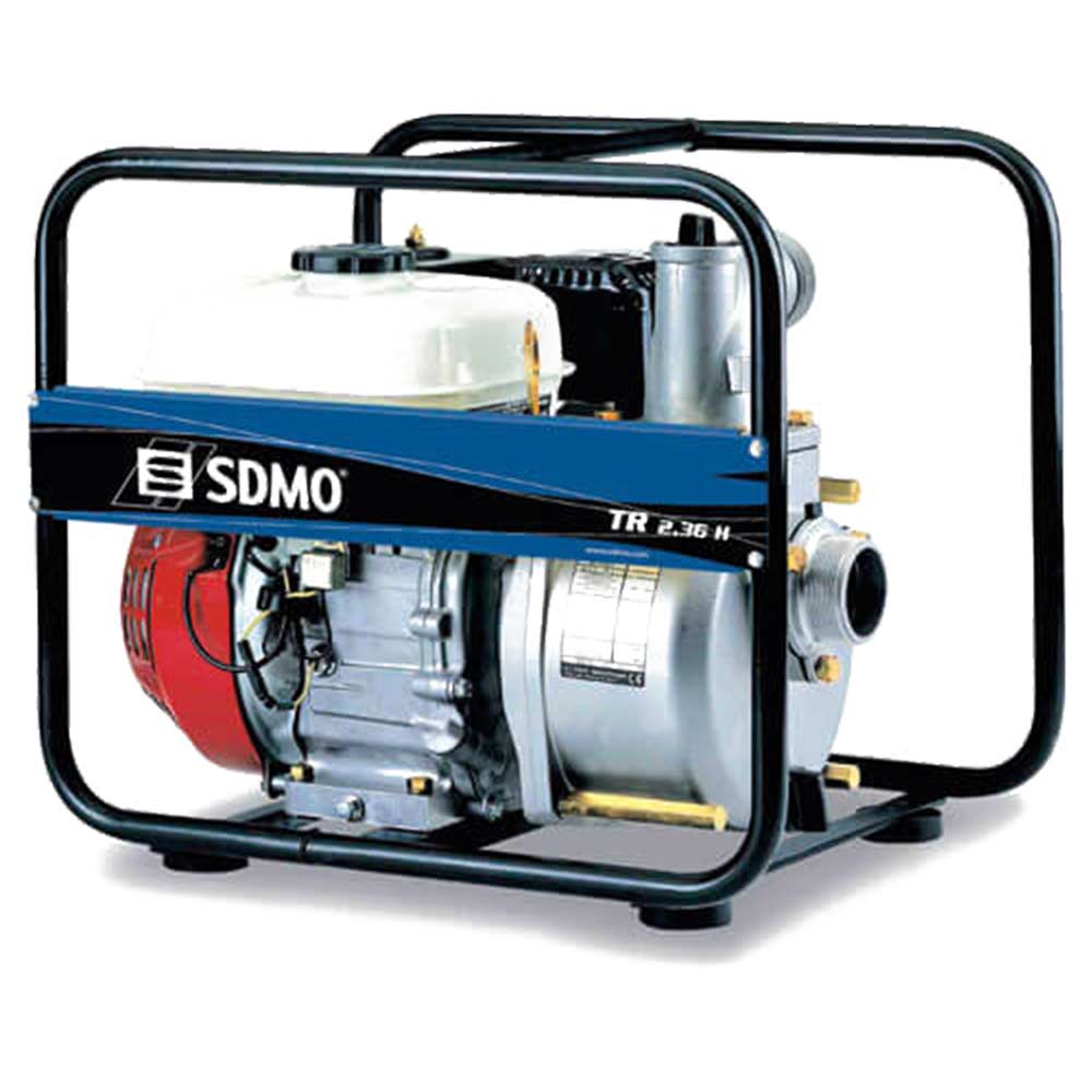 SDMO TR2.36H Petrol Dirty Water Surface Water Pump 2" / 50mm, 29 Metre Lift, 36000 Litres Hour M