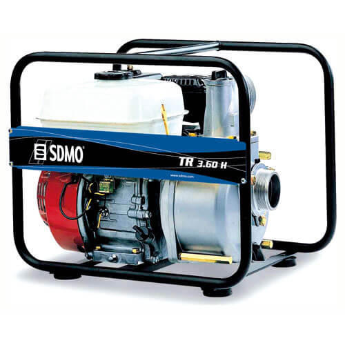 SDMO TR3.60H Petrol Dirty Water Surface Water Pump 3" / 75mm, 26 Metre Lift, 54000 Litres Hour M