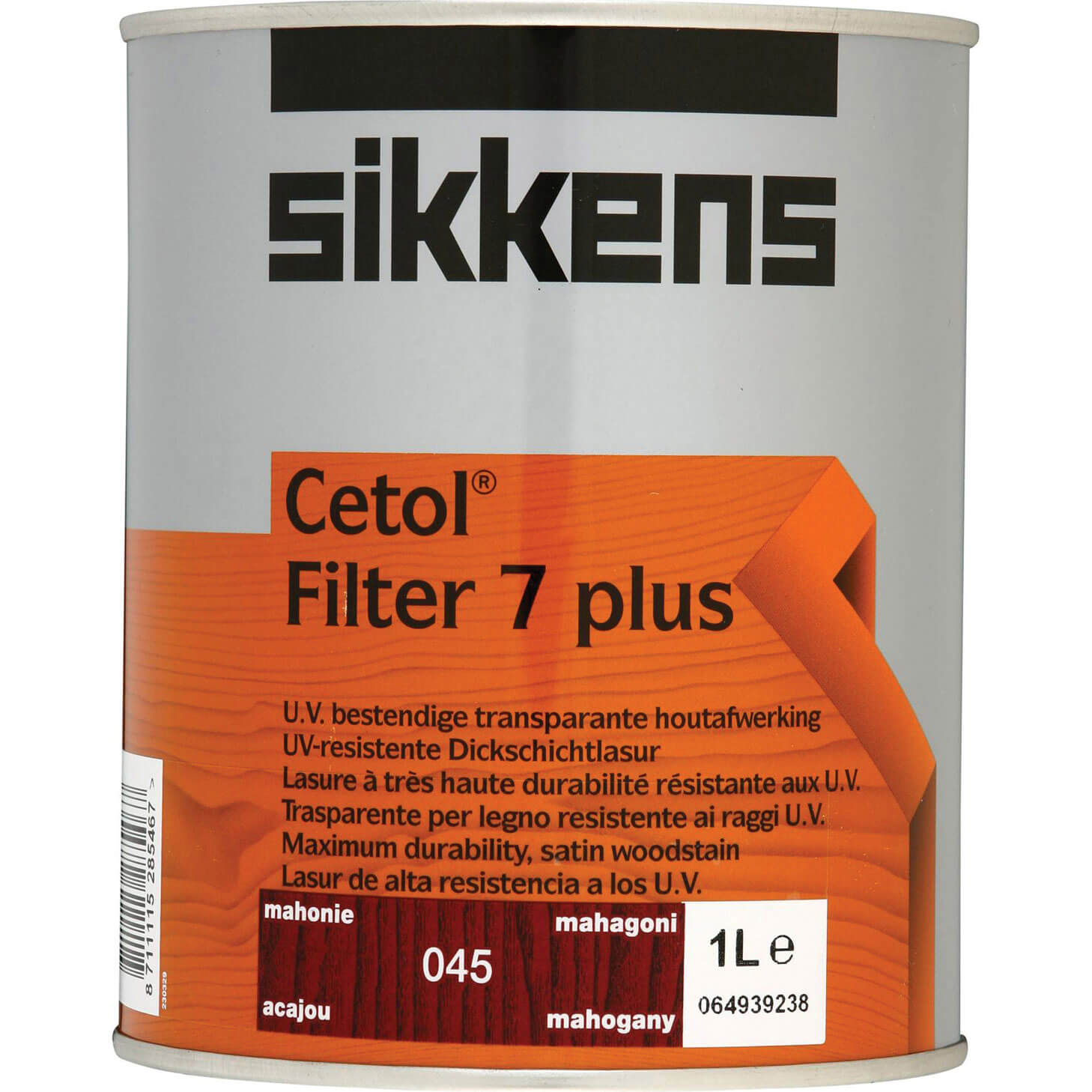 Sikkens Cetol Filter 7 Plus Translucent Wood Stain Mahogany 1 Litre