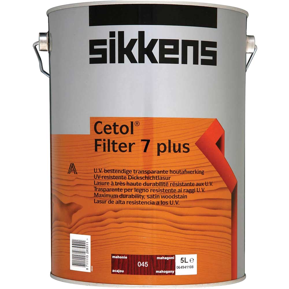 Image of Sikkens Cetol Filter 7 Plus Translucent Woodstain Mahogany 5 Litre