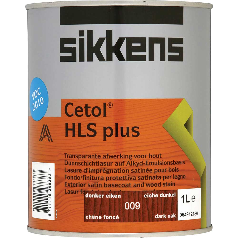 Sikkens Cetol HLS Plus Translucent Wood Stain Dark Oak 1 Litre