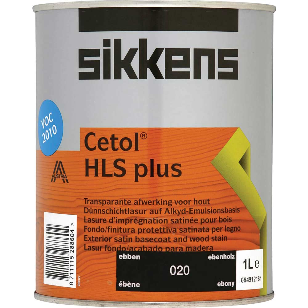 Sikkens Cetol HLS Plus Translucent Wood Stain Ebony 1 Litre