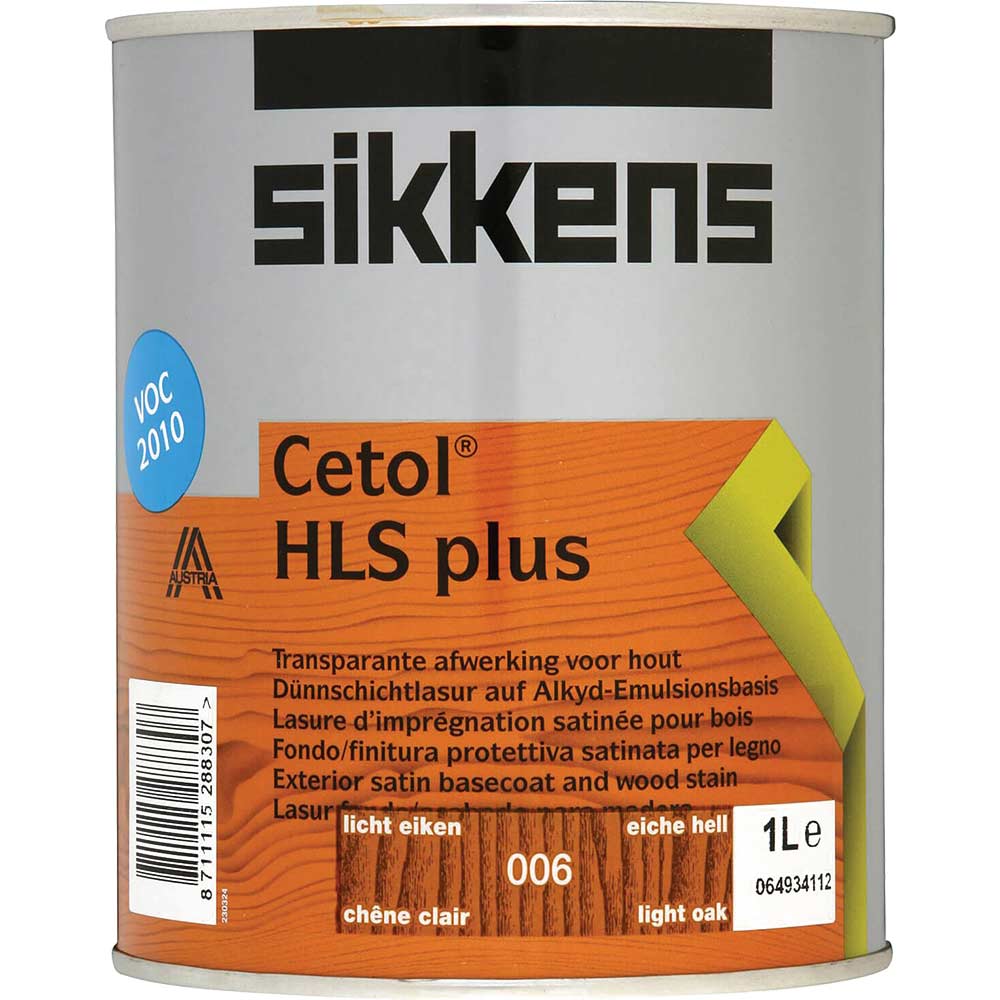 Sikkens Cetol HLS Plus Translucent Wood Stain Light Oak 1 Litre