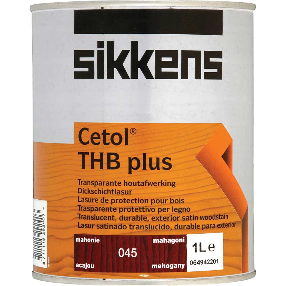 Sikkens Cetol TBH Plus Translucent Wood Stain Mahogany 1 Litre