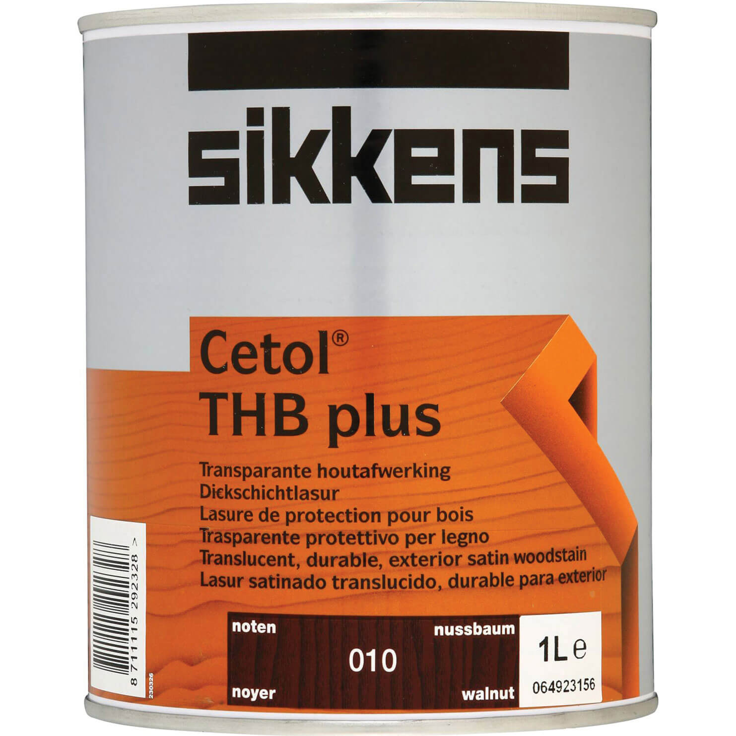 Sikkens Cetol TBH Plus Translucent Wood Stain Walnut 1 Litre
