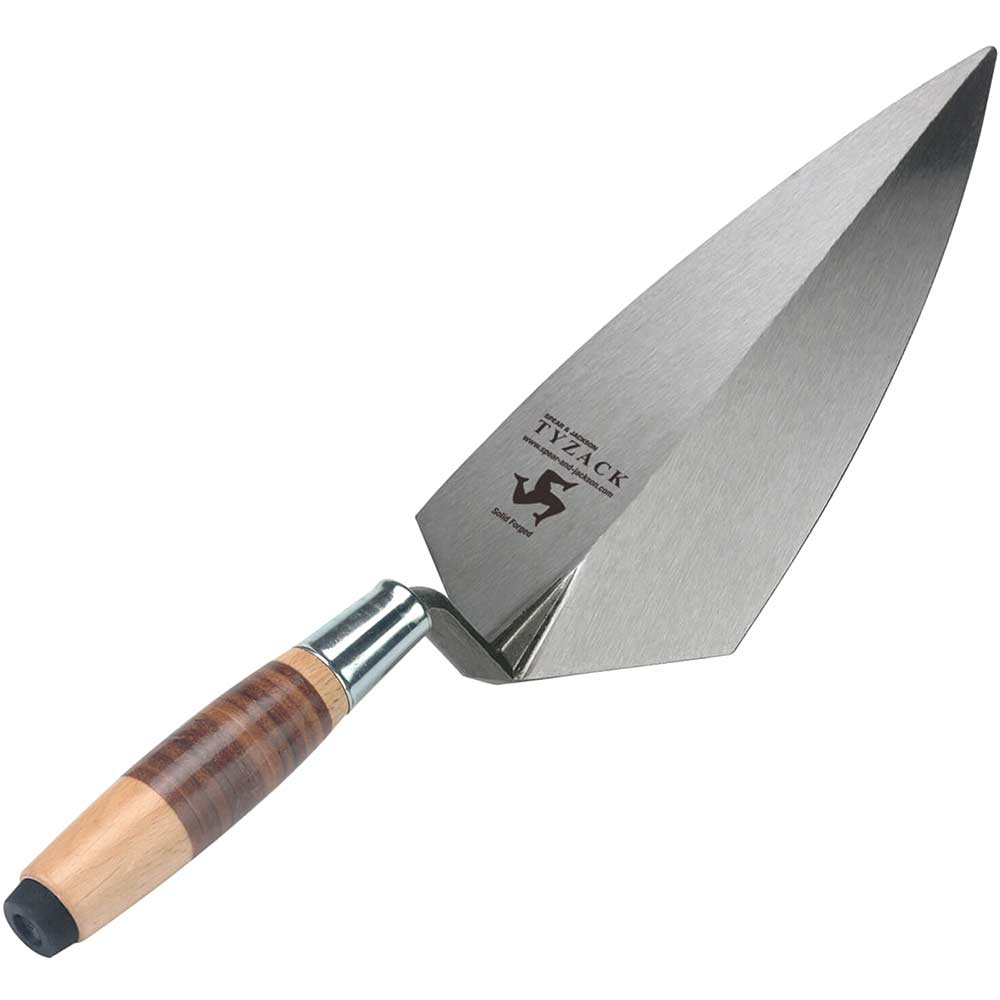Image of WHS Tyzack Canadian Brick Trowel with Leather Handle 11&quot;