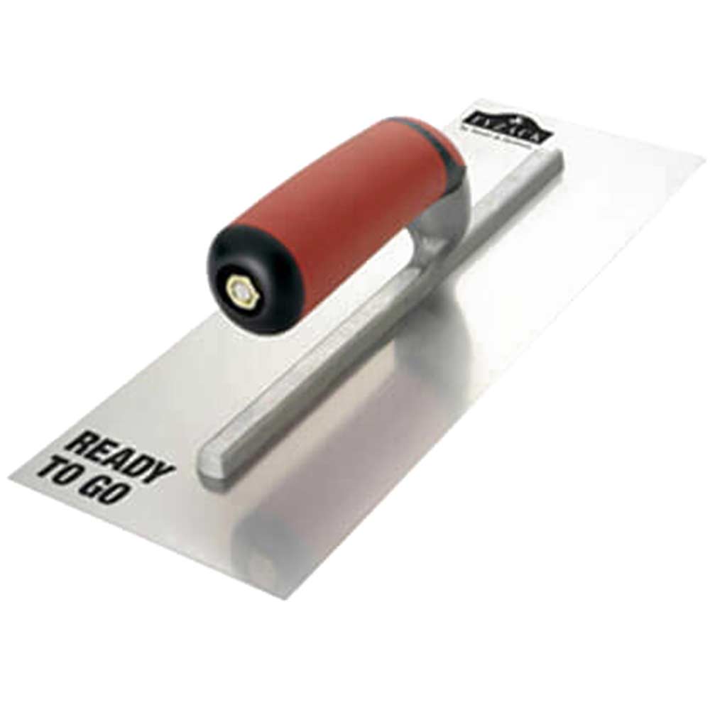 Image of WHS Tyzack Stainless Steel Ready to Go Finishing Trowel with Soft Grip Handle 13&quot; x 4-5/8&quot;