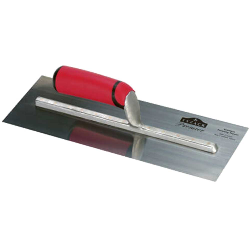 Image of WHS Tyzack Stainless Steel Finishing Trowel with Soft Grip Handle 14&quot; x 4-5/8&quot;