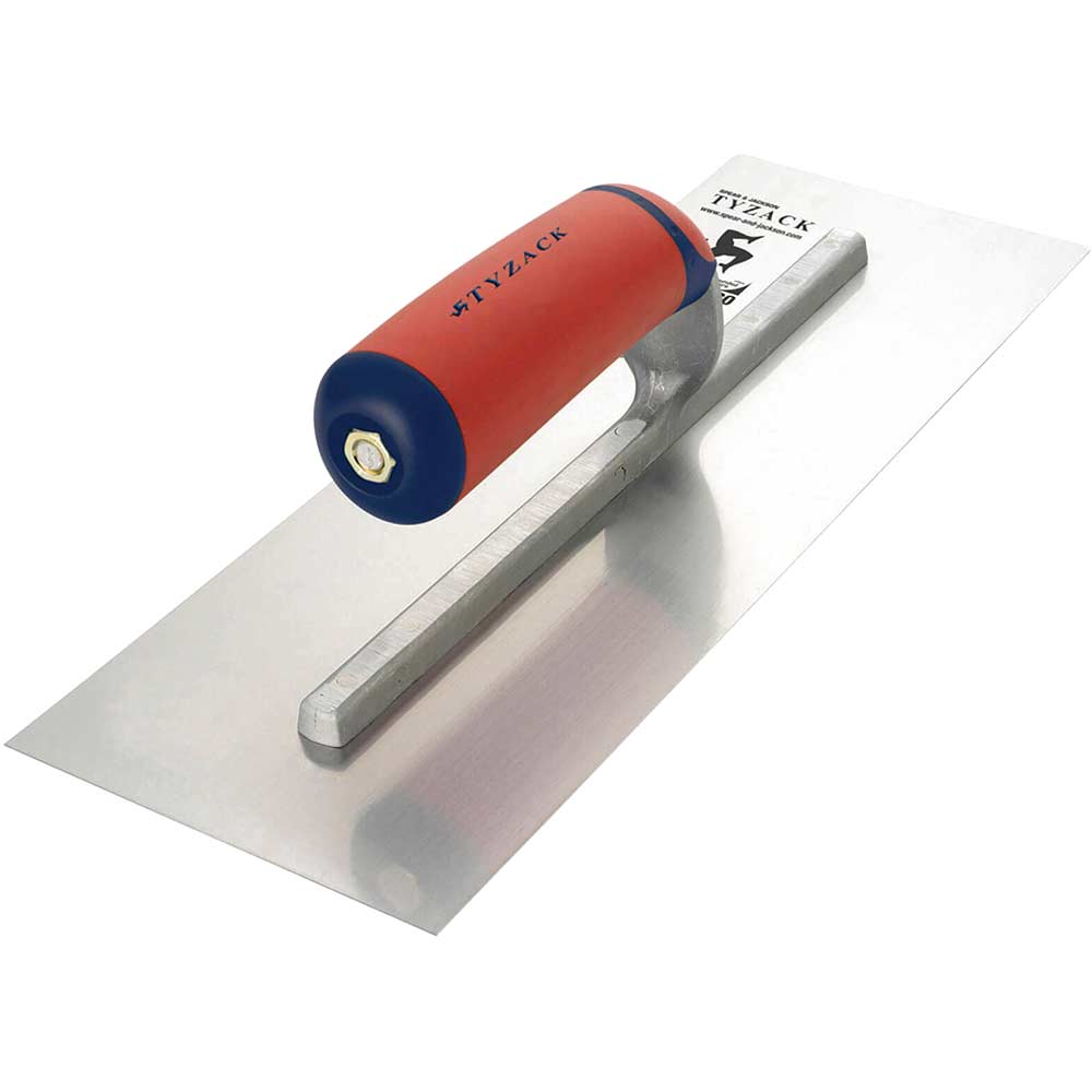 Image of WHS Tyzack Stainless Steel Ready to Go Finishing Trowel with Soft Grip Handle 14&quot; x 4-5/8&quot;