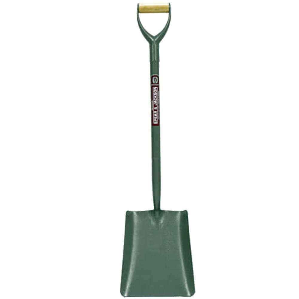 Spear & Jackson Neverbend Tubular Steel Square Mouth Contractors Shovel Size 2 with 711mm Handle