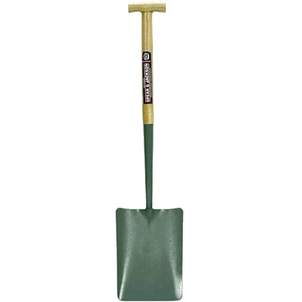 Spear & Jackson Neverbend Solid Socket Taper Mouth Contractors Shovel Size 2 with 711mm T Handle