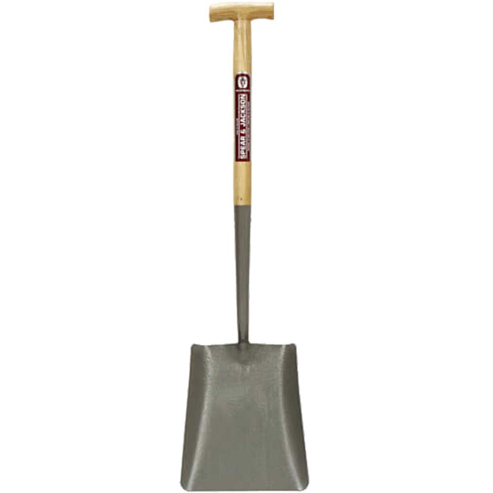 Image of Spear & Jackson Neverbend Solid Socket Square Mouth Contractors Shovel Size 2 with 711mm T Handle