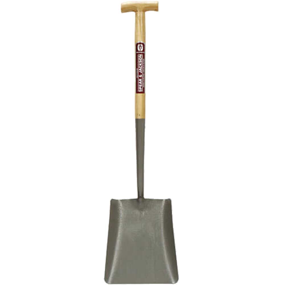 Spear & Jackson Neverbend Solid Socket Square Mouth Contractors Shovel Size 2 with 711mm T Handle