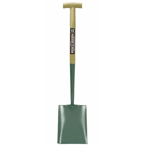 Spear & Jackson Neverbend Solid Socket Square Mouth Contractors Shovel Size 000 with 711mm T Handle