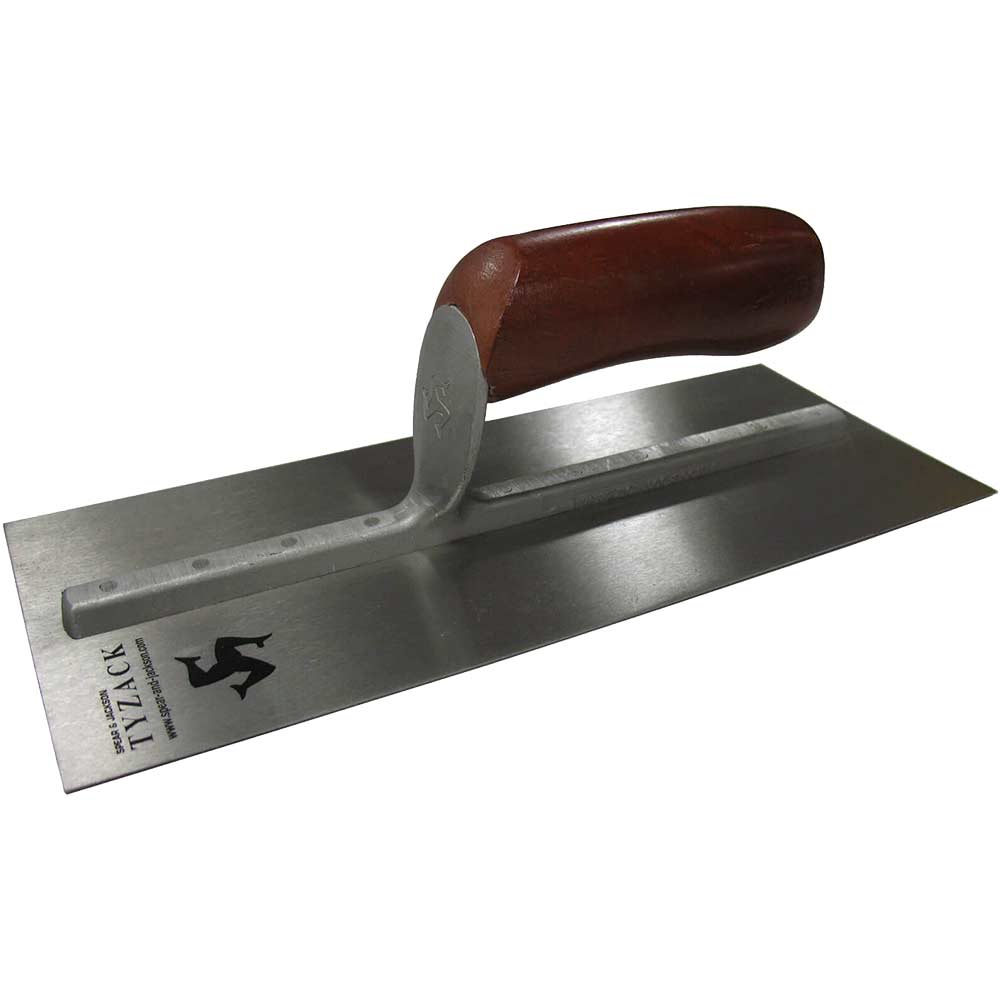 Image of WHS Tyzack Stainless Steel Finishing Trowel with Mahogony Handle 11&quot; x 4-5/8&quot;