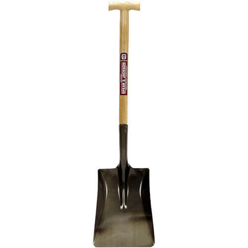 Spear & Jackson Neverbend Open Socket Square Mouth Contractors Shovel Size 2 with 711mm T Handle
