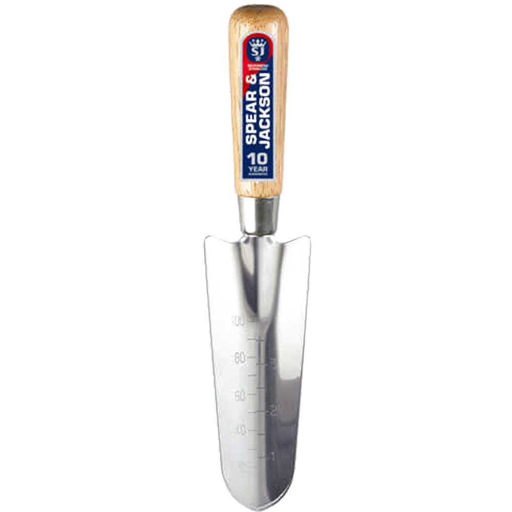 Image of Spear & Jackson Neverbend Stainless Steel Hand Transplanting Trowel with 127mm Handle