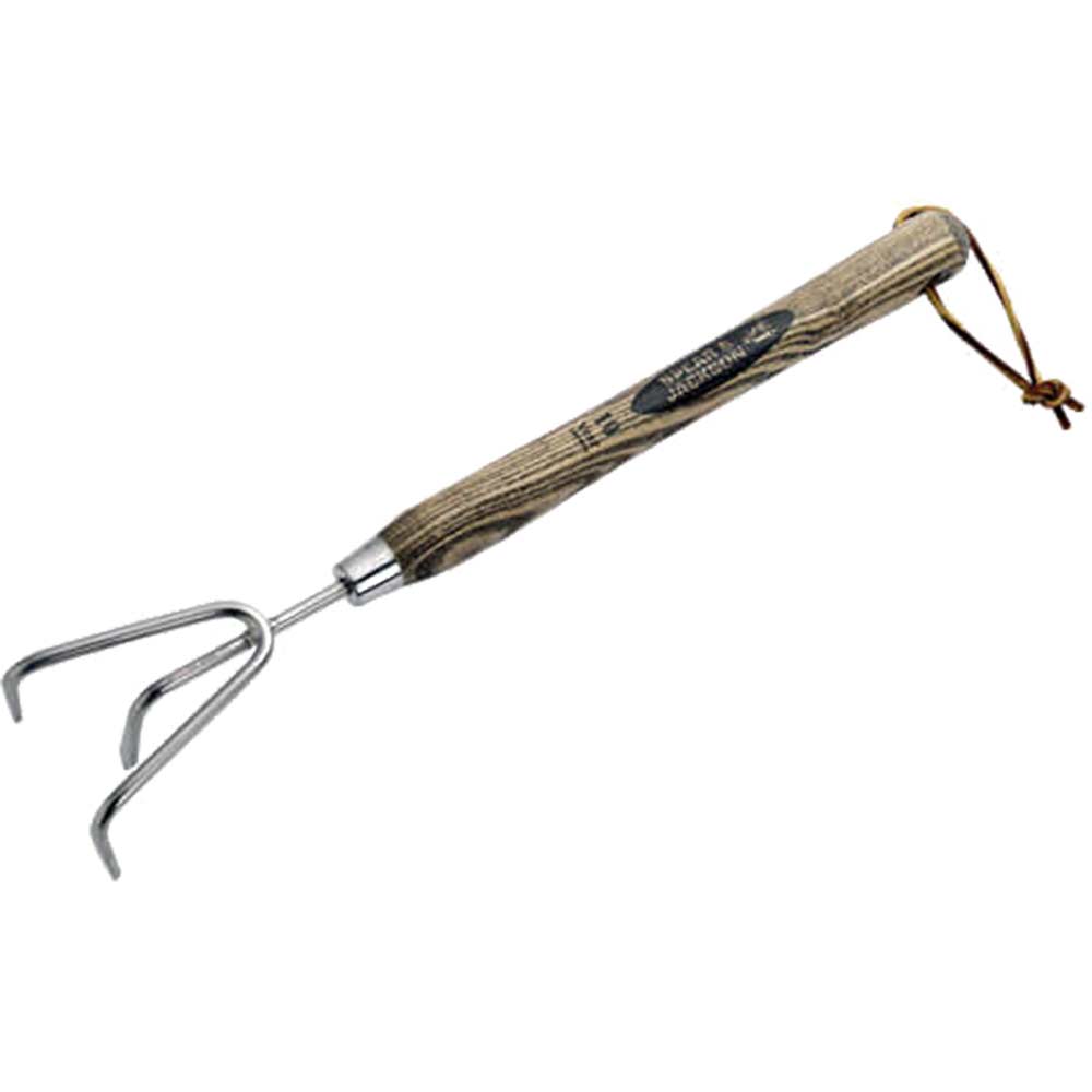 Image of Spear & Jackson Traditional Stainless Steel 3 Prong Hand Cultivator with 305mm Wooden Handle