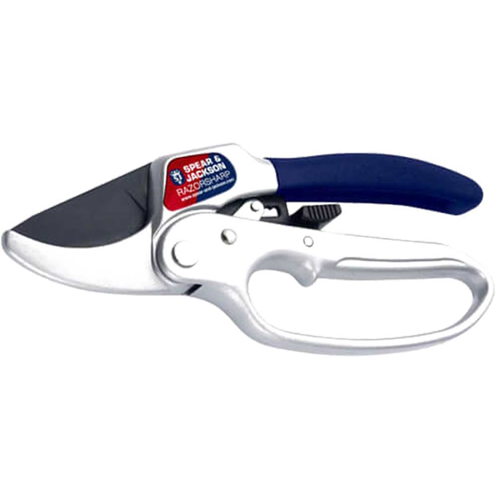 Image of Spear & Jackson Razorsharp Advance Ratchet Action Anvil Secateurs Max Cut 20mm