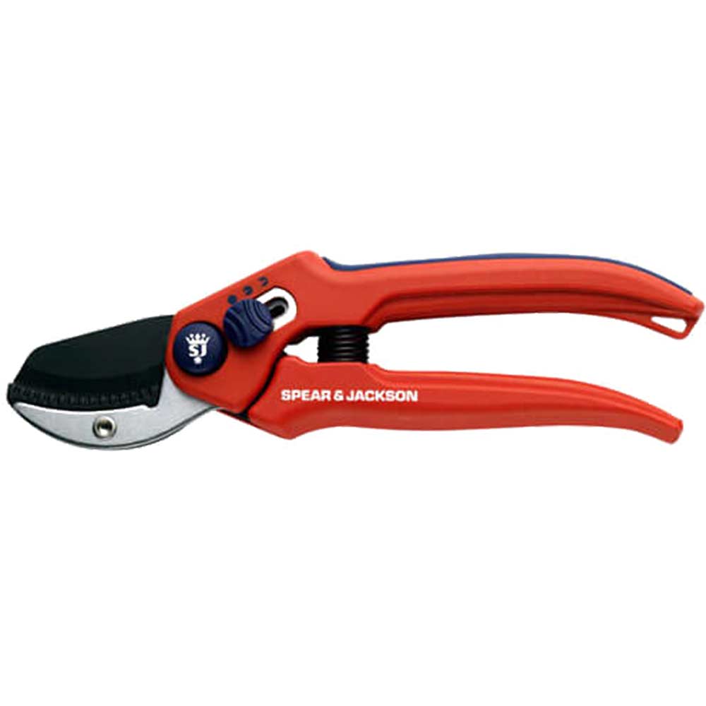 Image of Spear & Jackson Razorsharp Advantage Adjustable Width Anvil Secateurs Max Cut 15mm
