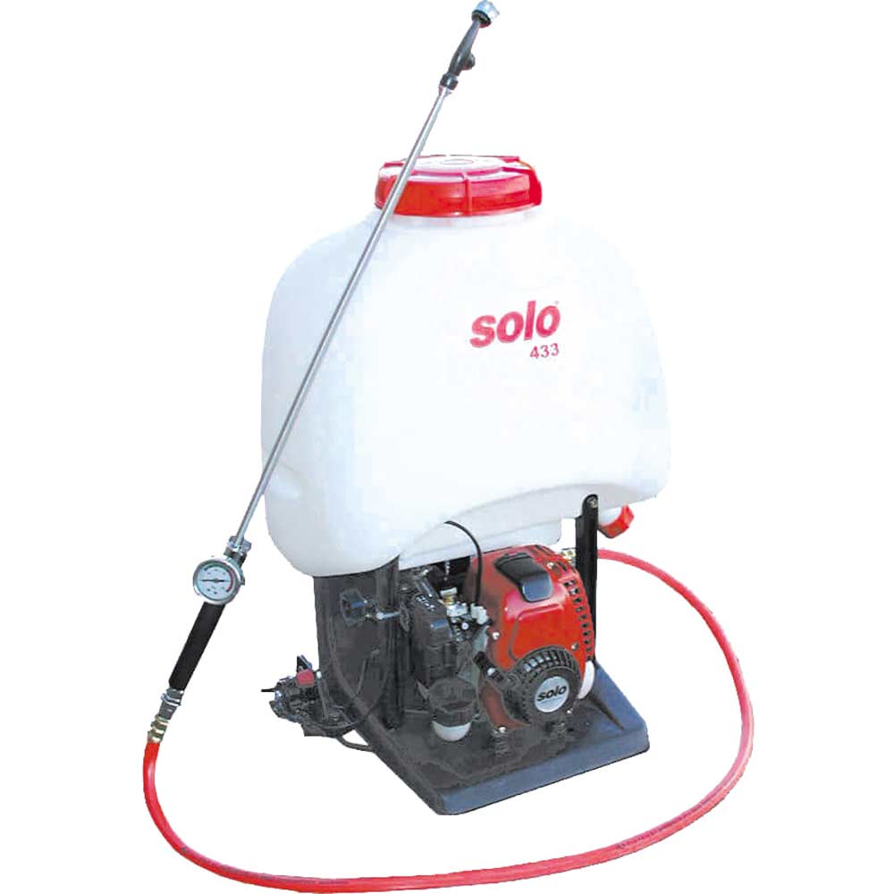 Image of Solo 433 Back Pack Petrol Mist Sprayer for Chemicals & Water 23 Litre Holds 20 Litres with 600mm Spray Lance Honda GX25 Engine