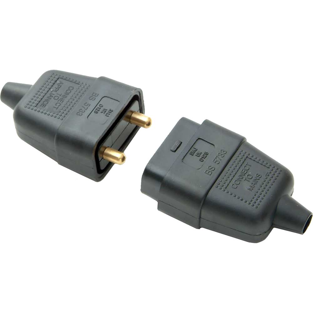 Image of Smj 10Amp 3Pin Rubber Plug & Socket - Black