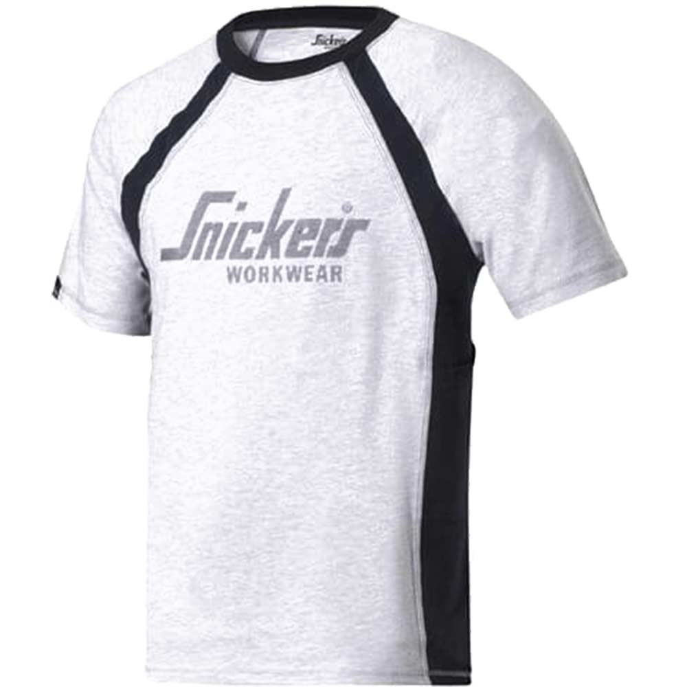 Snickers Mens Logo T Shirt Ash / Navy XS