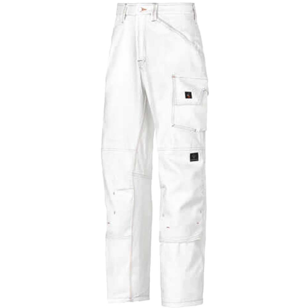 Image of Snickers Mens Painters Basic Trousers White 33&quot; Waist 30&quot; Leg