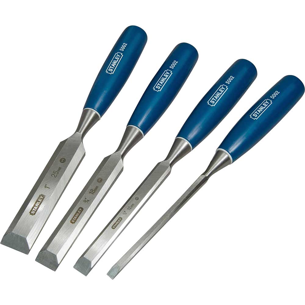 Image of Stanley 5002 Bevel Edge Chisel Set of 4