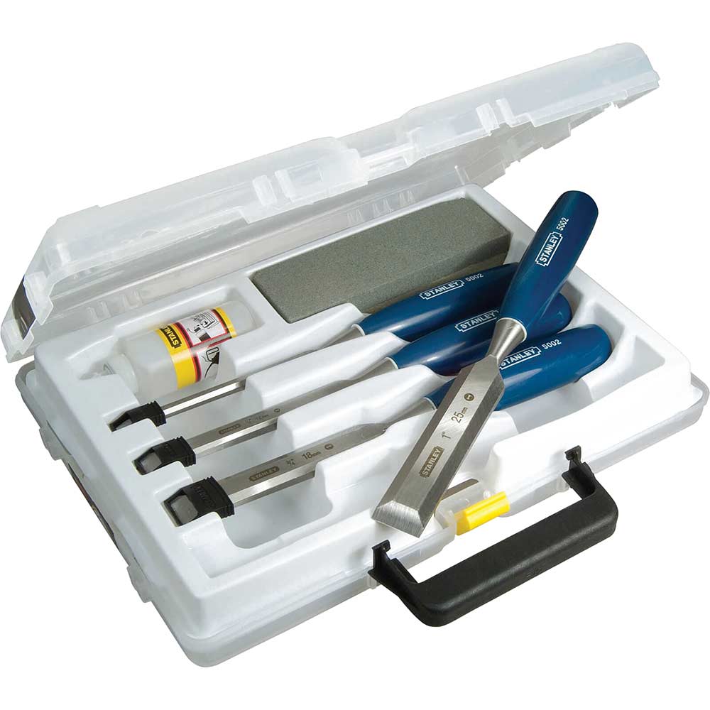 Stanley 4 Piece Bevel Edged Wood Chisel Set 6 - 25mm