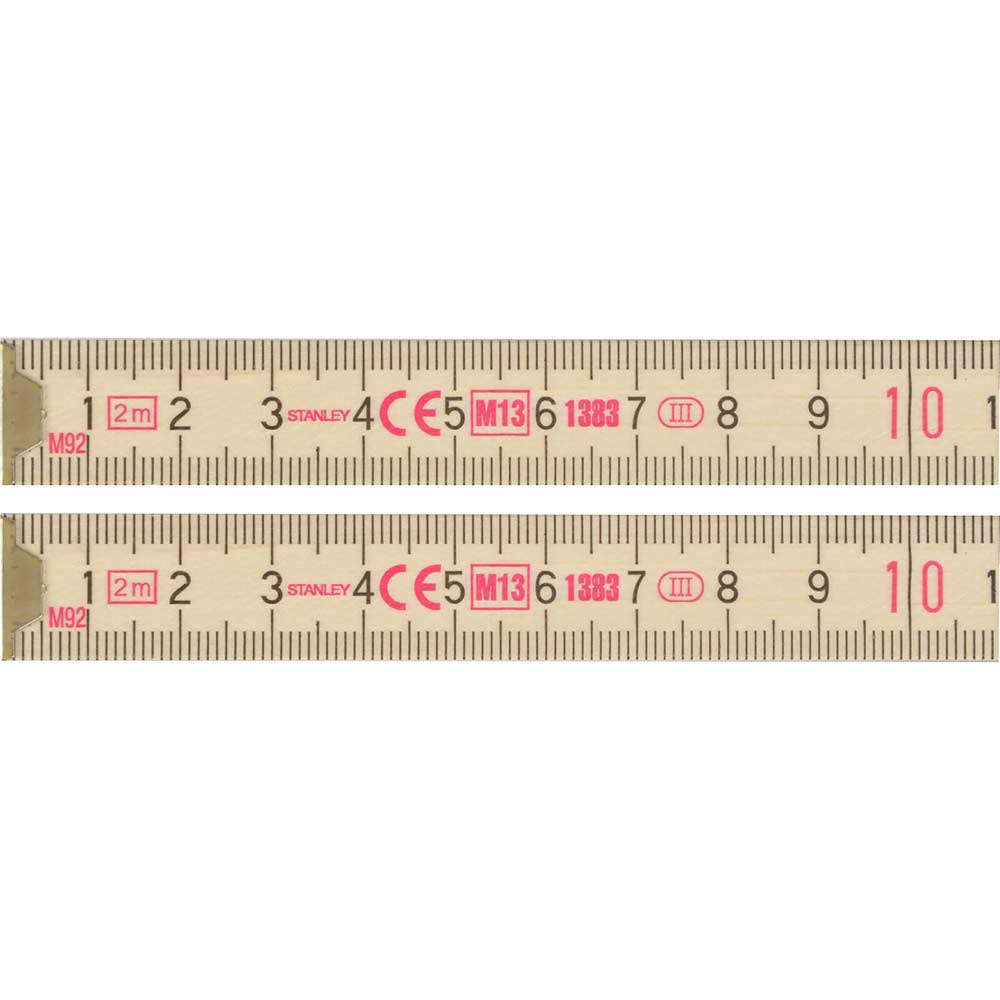 Stanley Wooden Folding Rule 2 Metre / 78"
