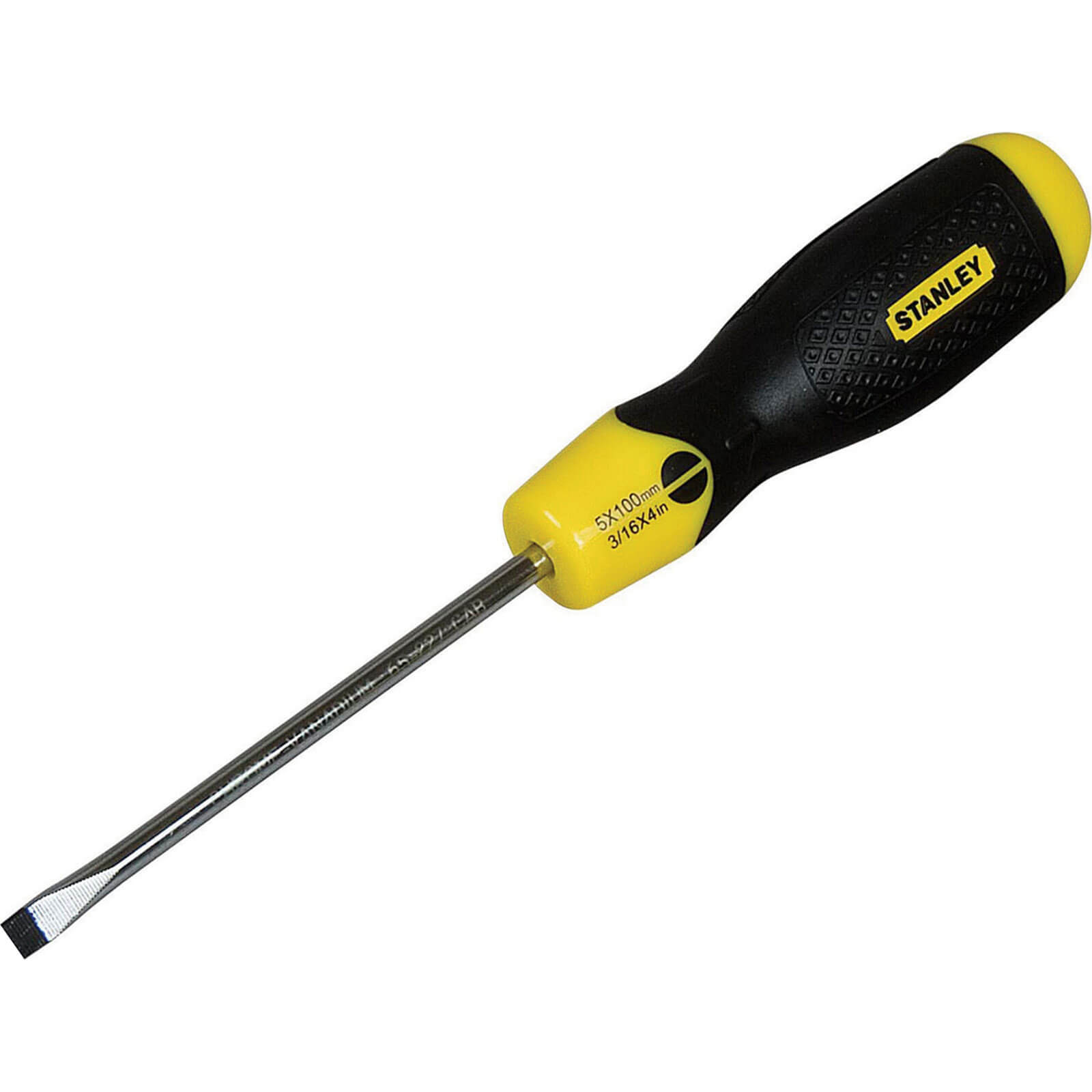 Stanley Cushion Grip Screwdriver Flared Slotted 3mm x 75mm