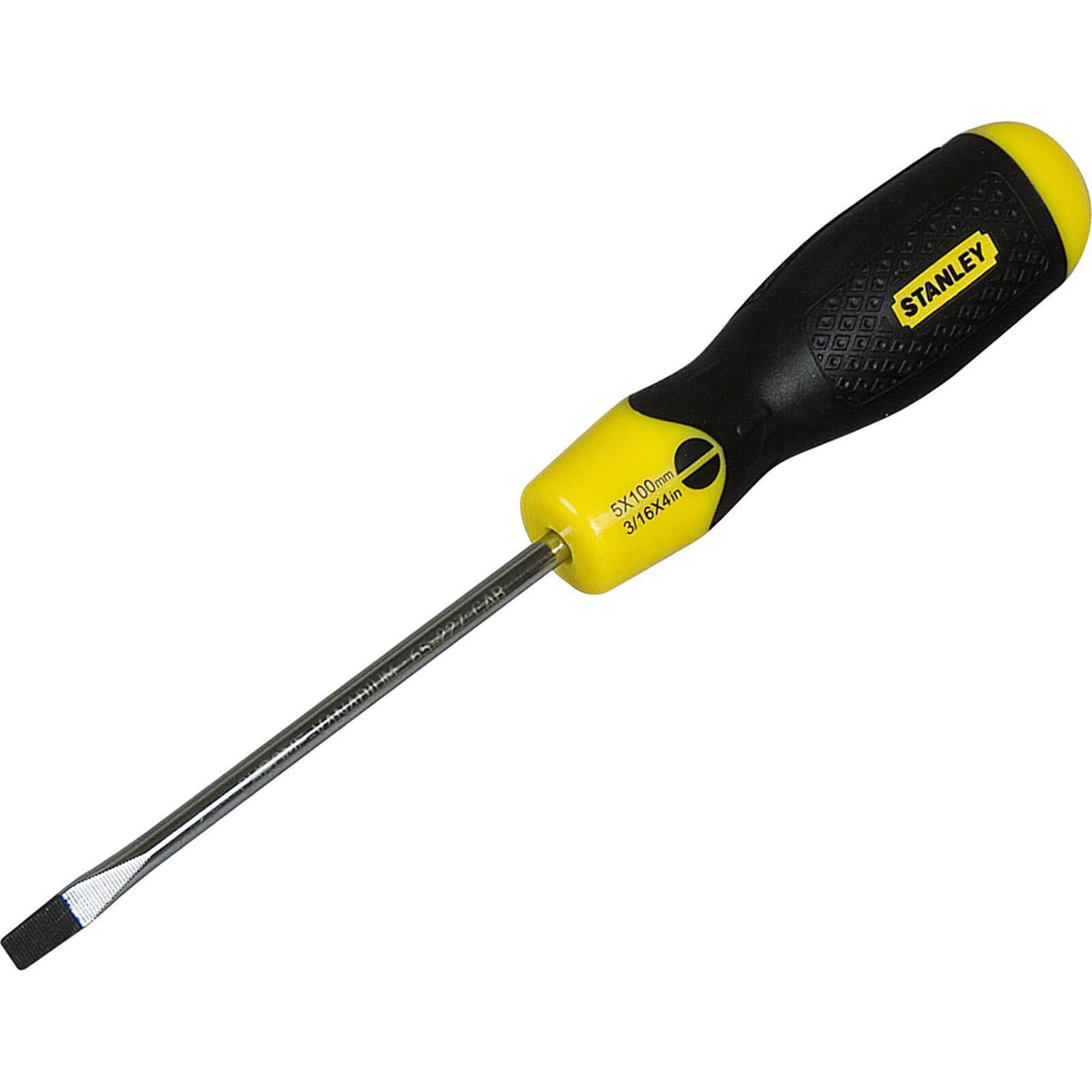 Stanley Cushion Grip Screwdriver Parallel Slotted 3mm x 75mm