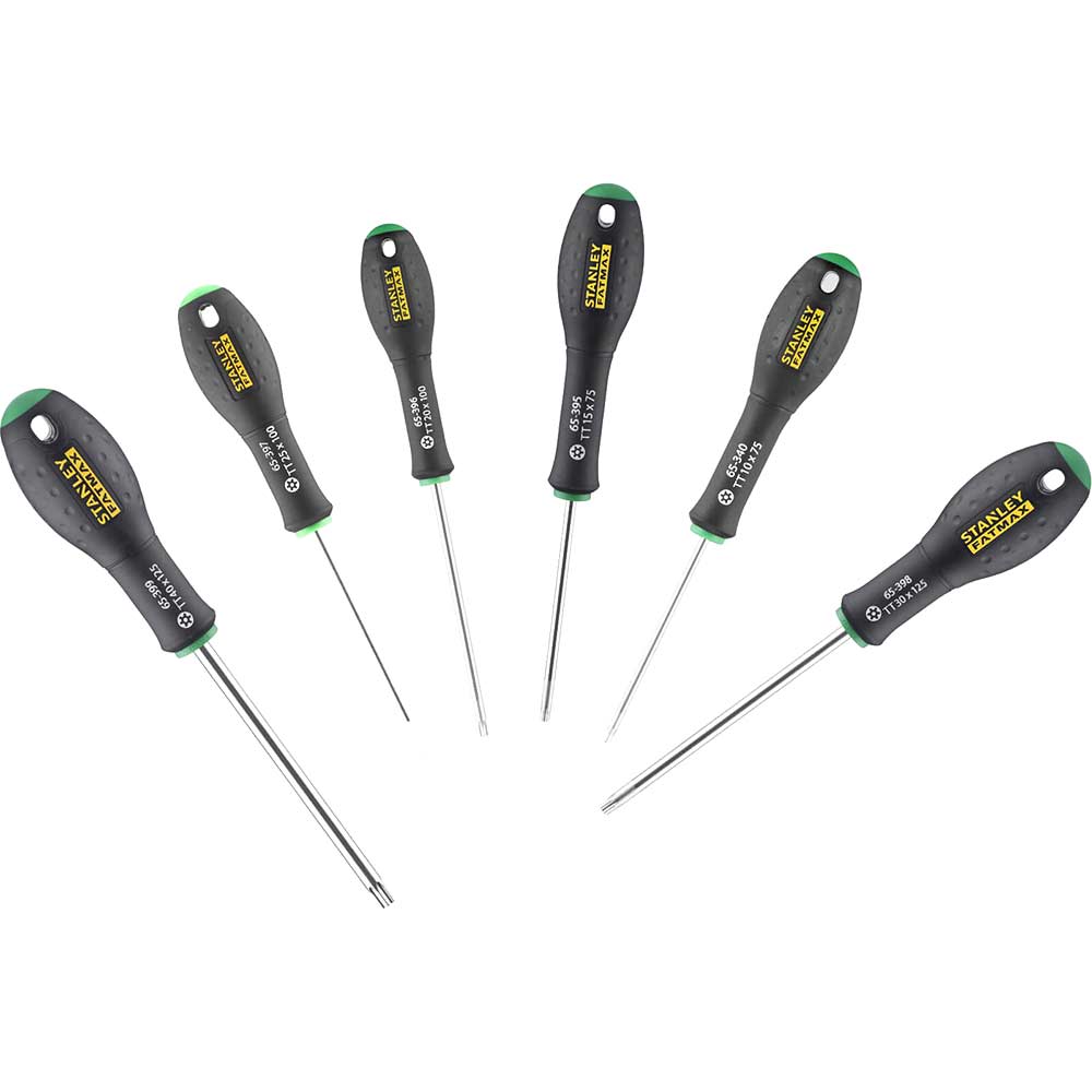 Image of Stanley FatMax 6 Piece Tamperproof Torx Screwdriver Set