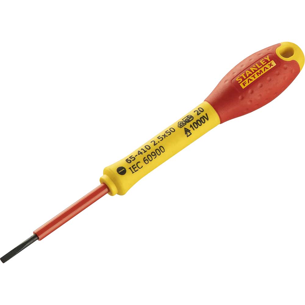 Image of Stanley FatMax Screwdriver Insulated Parallel 3.5mm x 75mm
