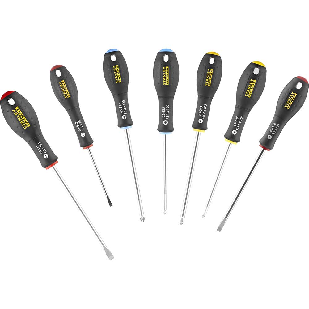 Image of Stanley Fatmax 7 Piece Screwdriver Set Slotted / Phillips / Pozi / Parallel