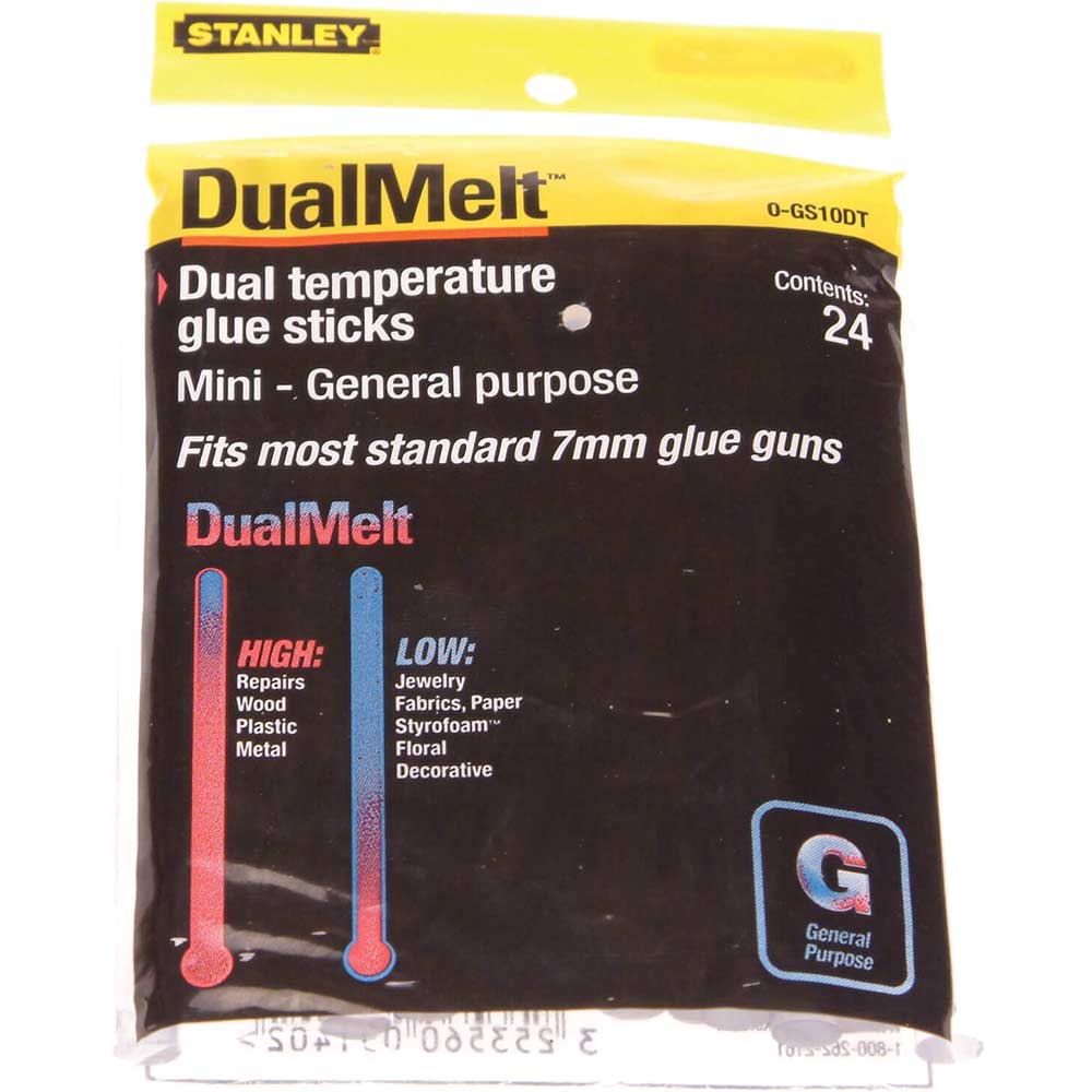 Image of Stanley Dual Temp Mini Glue Sticks 7 x 100mm Pack of 24