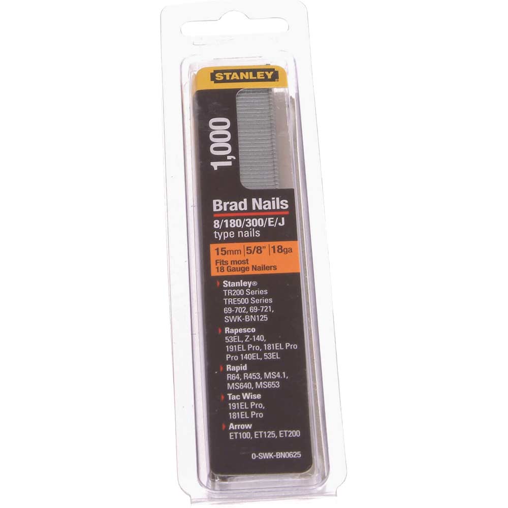 Stanley Brad Nail 15mm 0-Swk-Bn0625 Pack of 1000