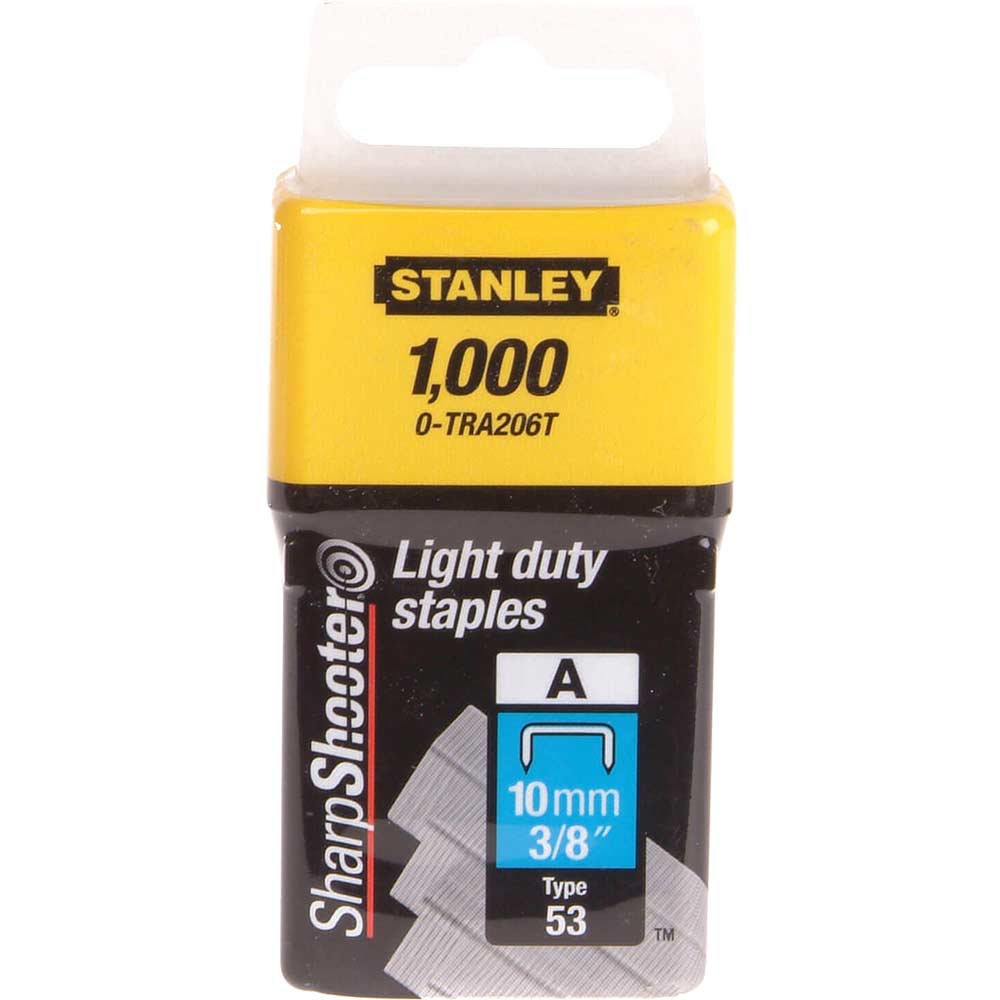 Stanley Light Duty Staple 10mm 0-Tra206T Pack of 1000