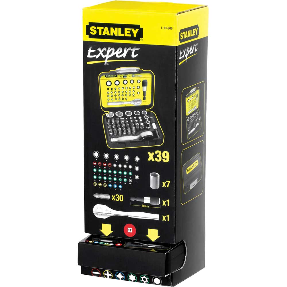 Stanley 39 Piece Socket & Bit Set with Ratchet
