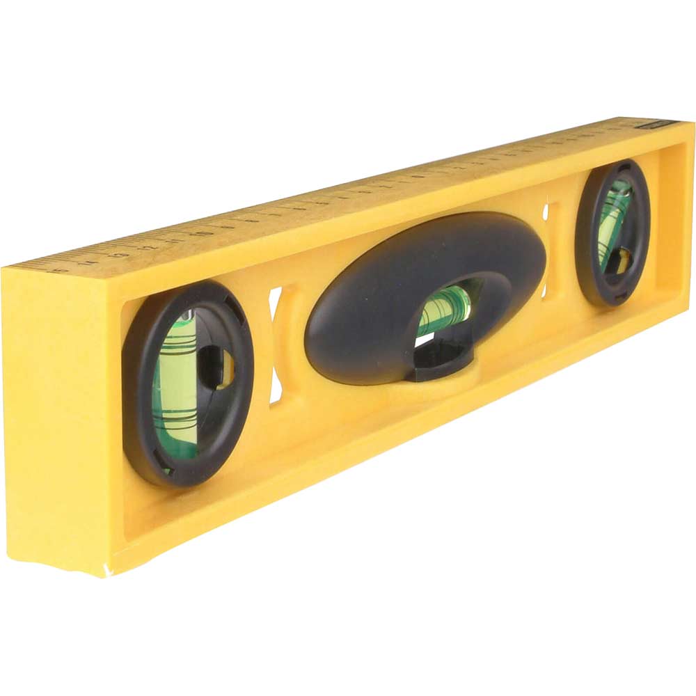 Image of Stanley Foamcast High Impact 3 Vial Spirit Level + Metric Markings 30cm / 12&quot;