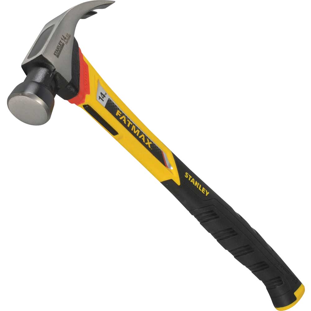 Image of Stanley FatMax Vibration Dampening Curved Claw Nailing Hammer 14oz