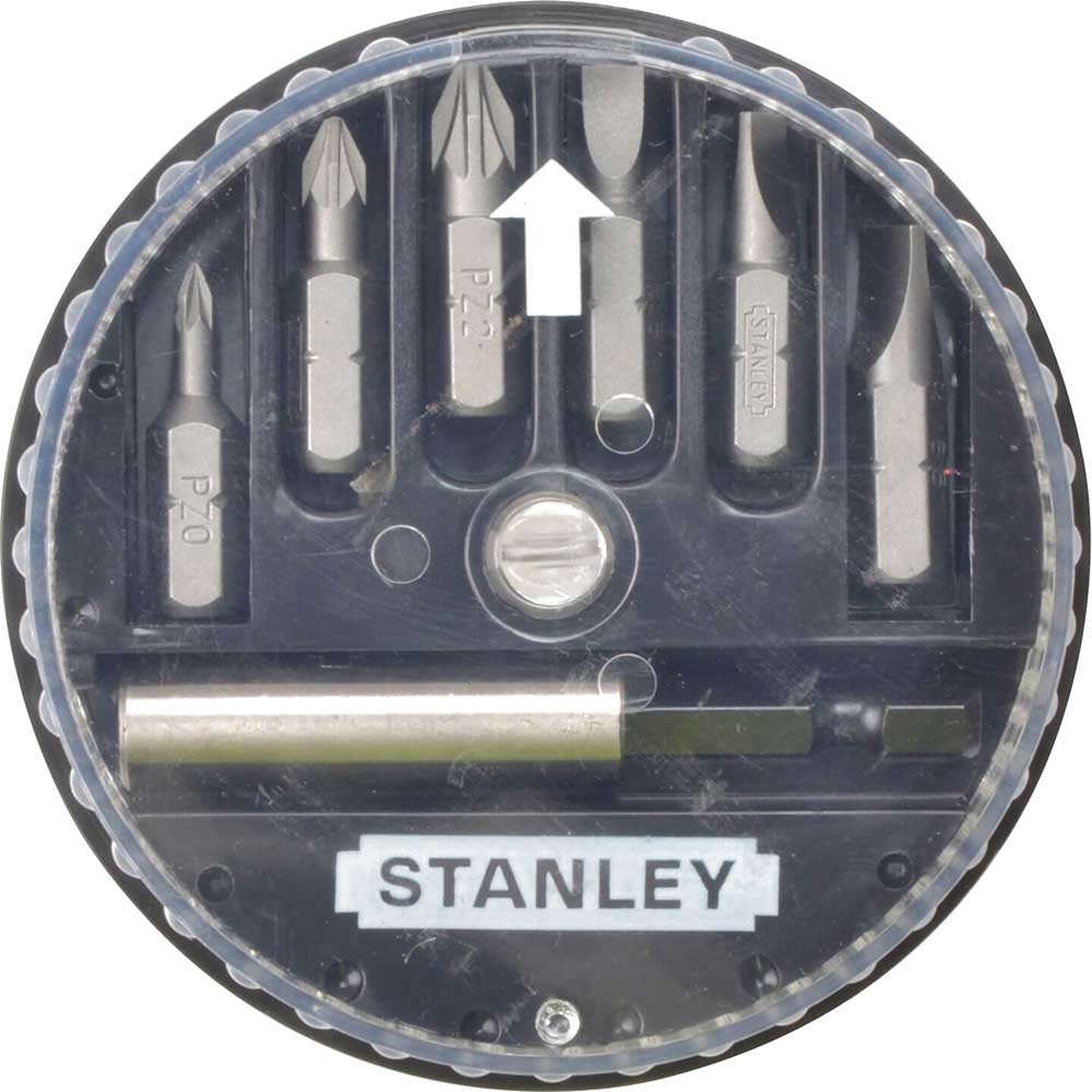 Image of Stanley 7 Piece Mixed Pozi - Slotted Driver Bit Set 1 68 738