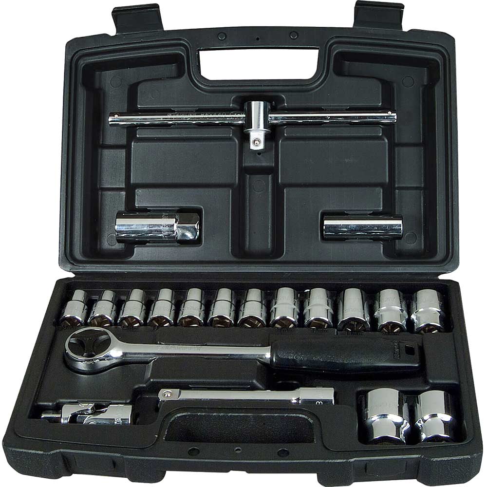 Image of Stanley 20 Piece 1/2&quot; Square Drive Socket Set Metric