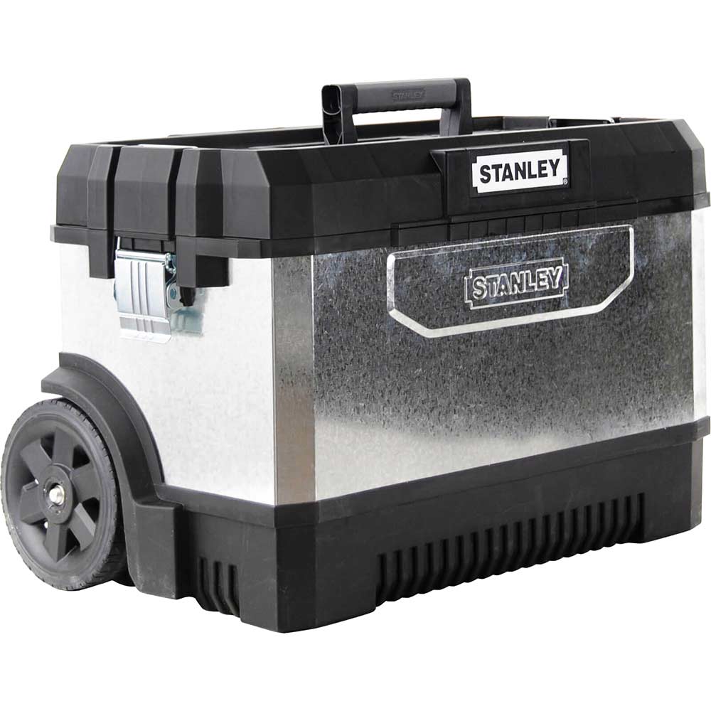 Image of Stanley Galvanised Rolling Tool Chest 650mm / 26&quot; with Wheels