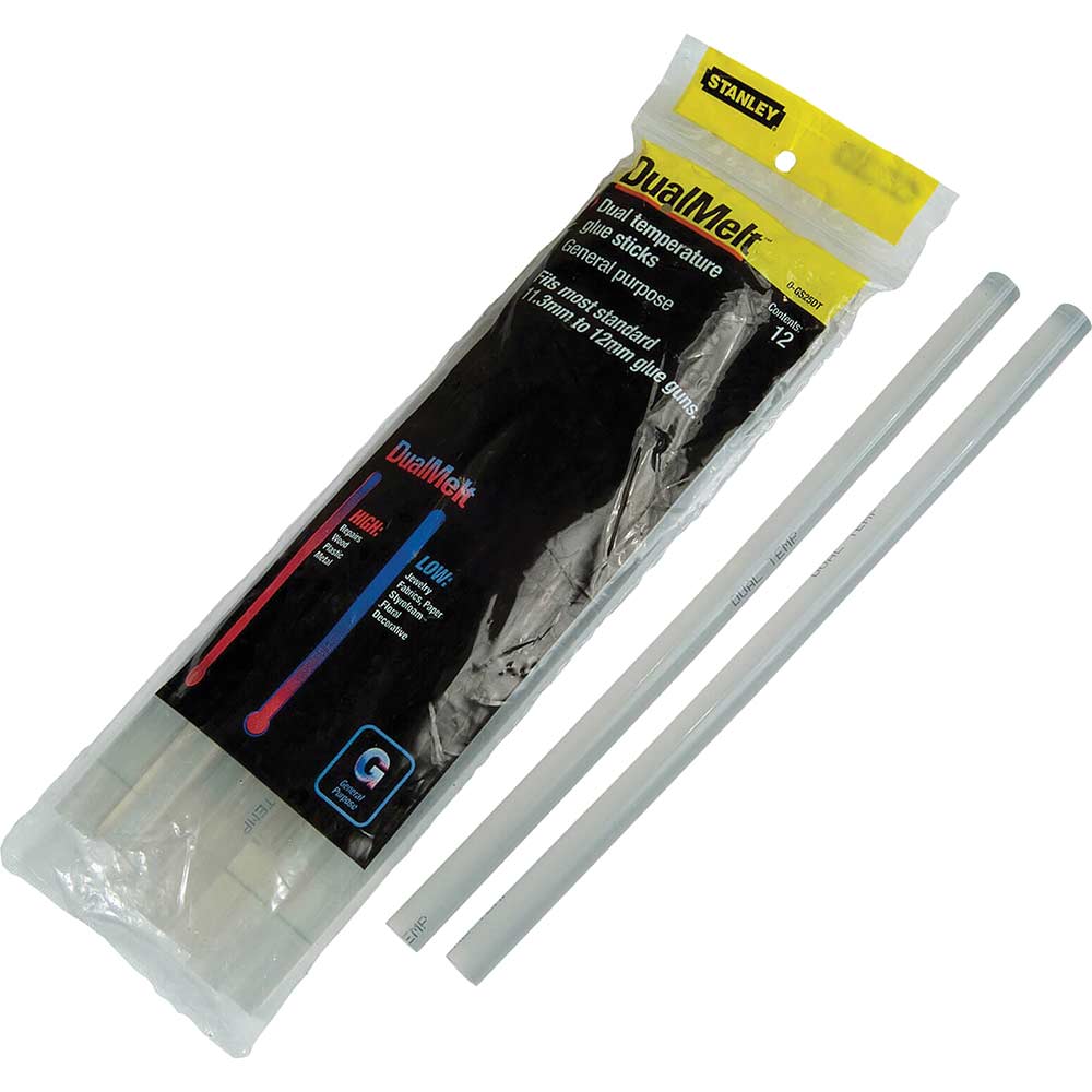 Stanley Dual Temp Glue Sticks 11.3 x 250mm / 10" Pack of 12