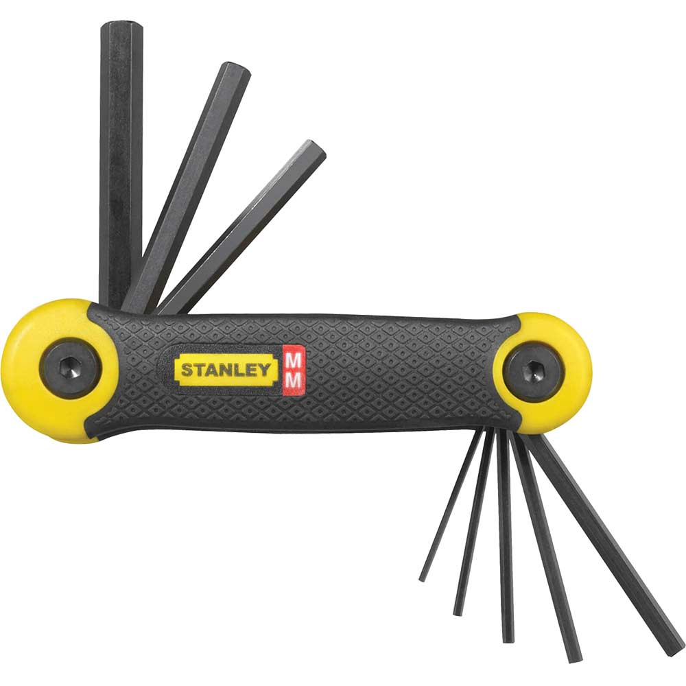Image of Stanley 8 Piece Folding Hex Key Set Metric