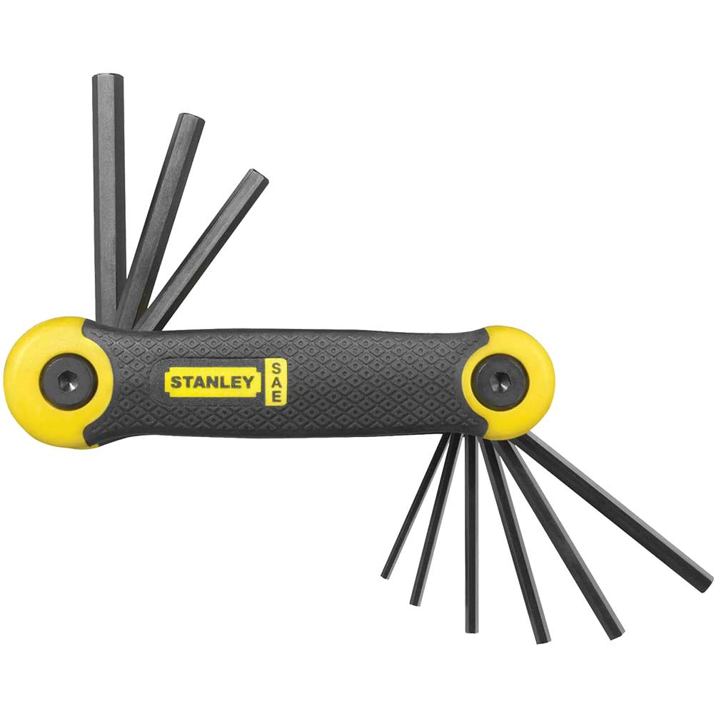 Image of Stanley 9 Piece Folding Hex Key Set Imperial