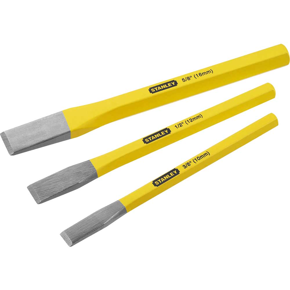 Image of Stanley 3 Piece Cold Chisel Kit 4 18 298